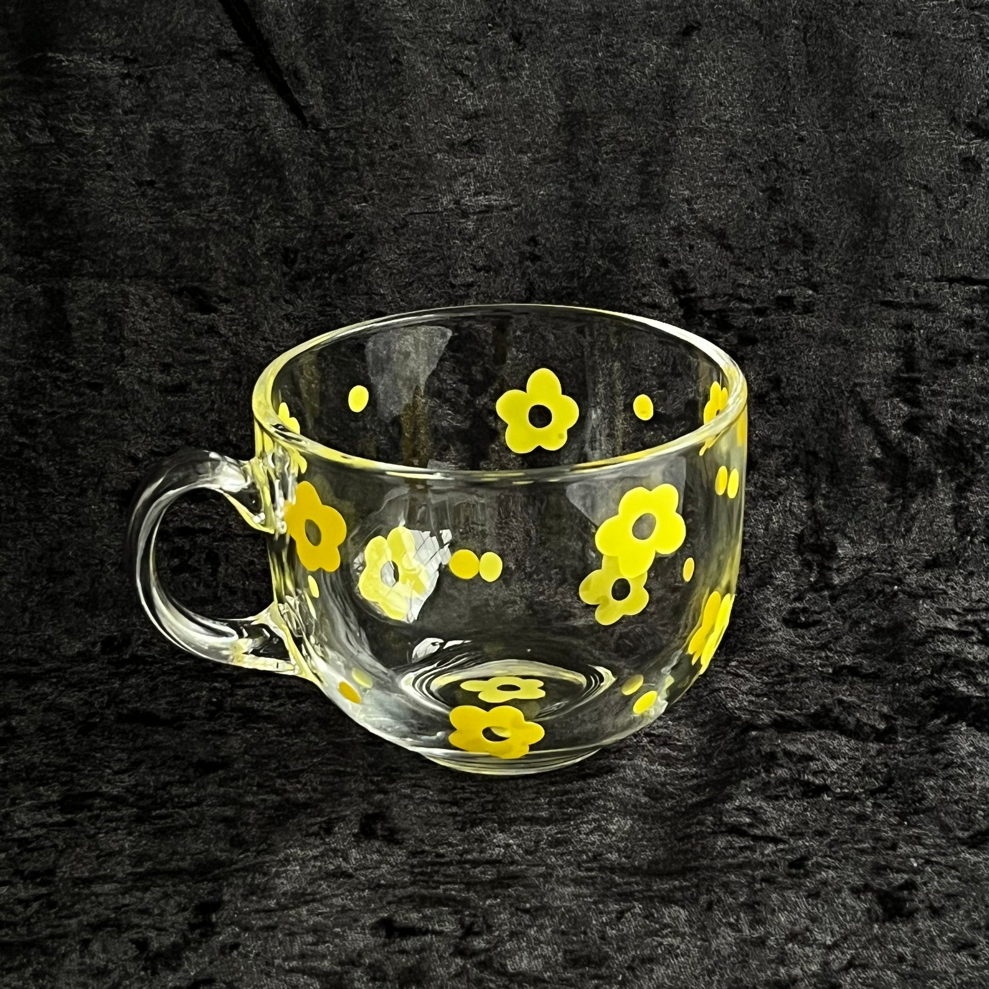 Floral Glass Mug